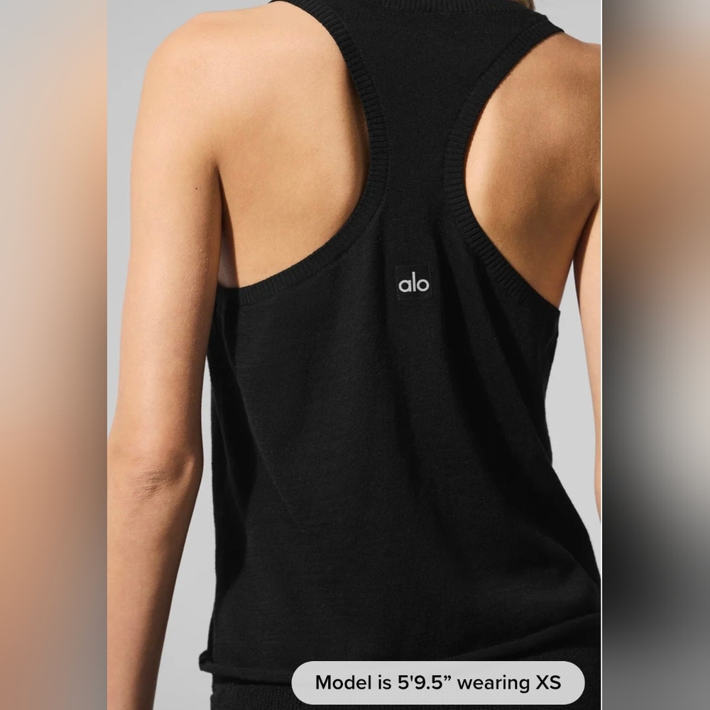 ALO Supernatural Henley Knit Tank Top Small - Picture 6 of 11